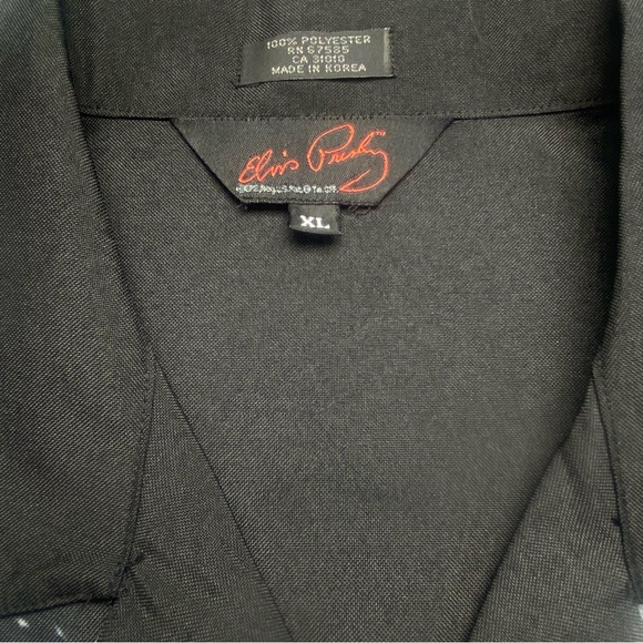 Elvis Presley Collage Shirt XL Black & White Photo Print Button Front - Picture 5 of 11